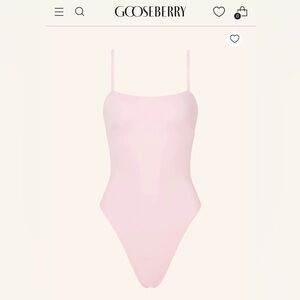 Gooseberry Intimates So Chic One Piece Tank Baby Pink Small Bodysuit